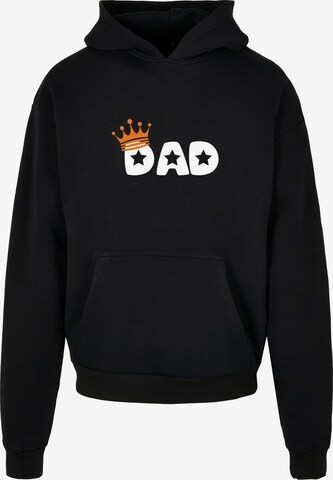 Merchcode Sweatshirt 'Fathers Day - King Dad' in Schwarz: predná strana