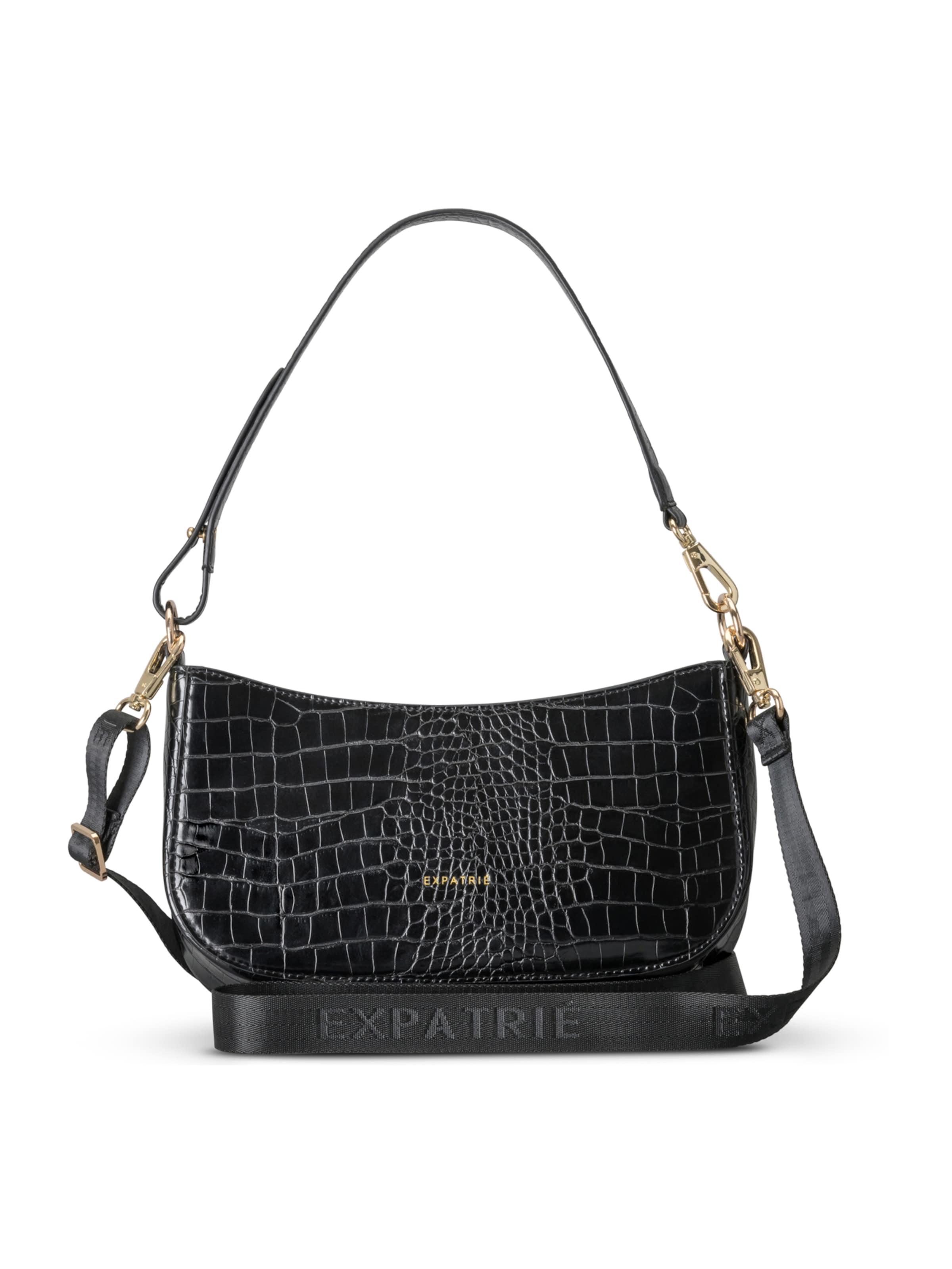 Expatrié Τσάντα ώμου 'Féline' σε μαύρο: μπροστά