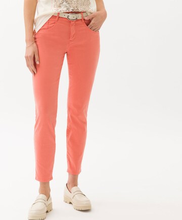 Coupe slim Pantalon 'Shakira' BRAX en orange : devant