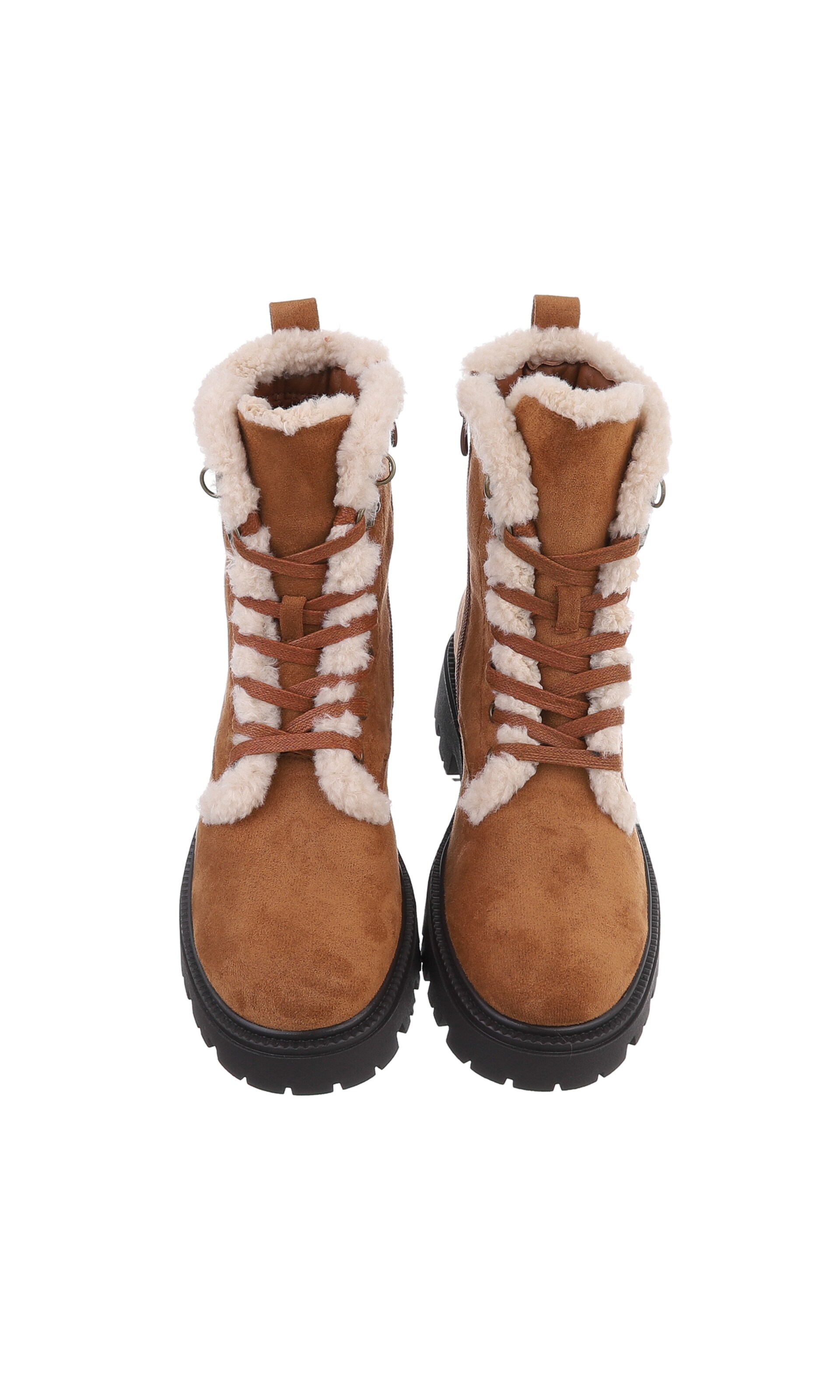 Ital-Design Schnürstiefelette in Braun