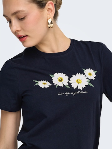 ONLY Tričko 'ONLKITA DAISY' - Modrá