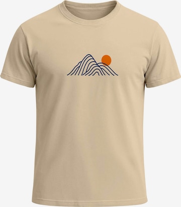Neverless Shirt 'Lineart Berge' in Beige: front