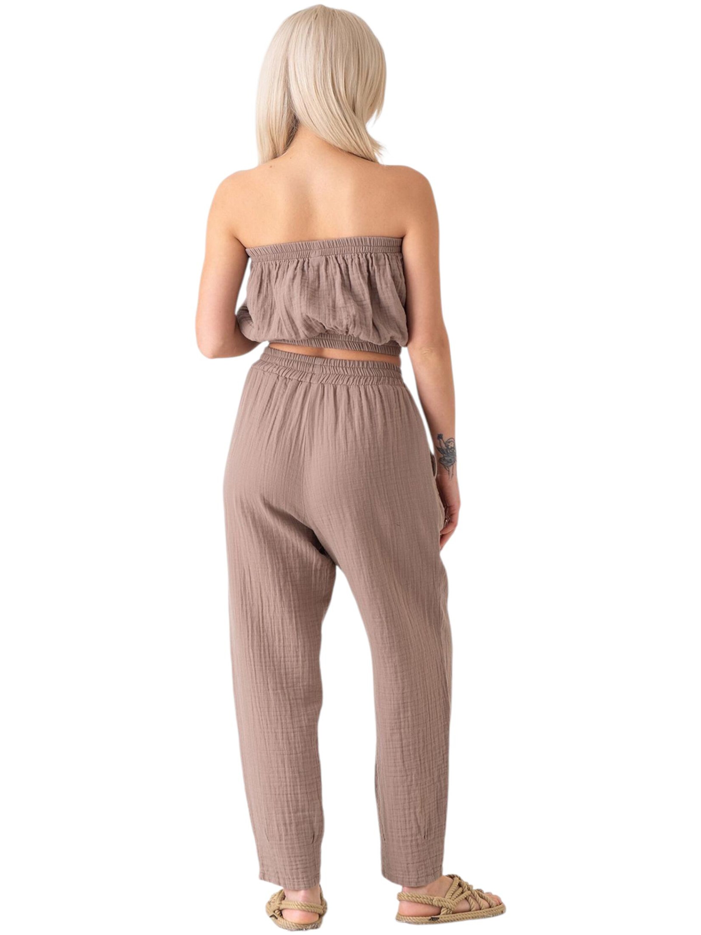 WENOR Wide Leg Bukser 'Eluna' i beige