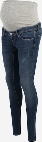 Pieces Maternity Skinny Jeans 'HANNE' in Blauw: voorkant