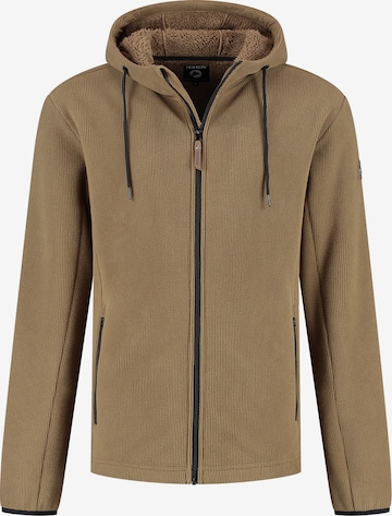 Vestes en maille 'Karlson' Travelin en marron : devant