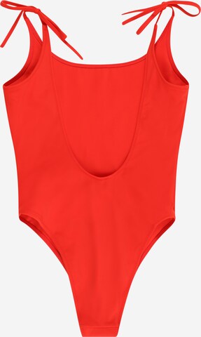 Calvin Klein Swimwear Bustier Set: Badeanzug, Stirnband und Handtuch in Rot