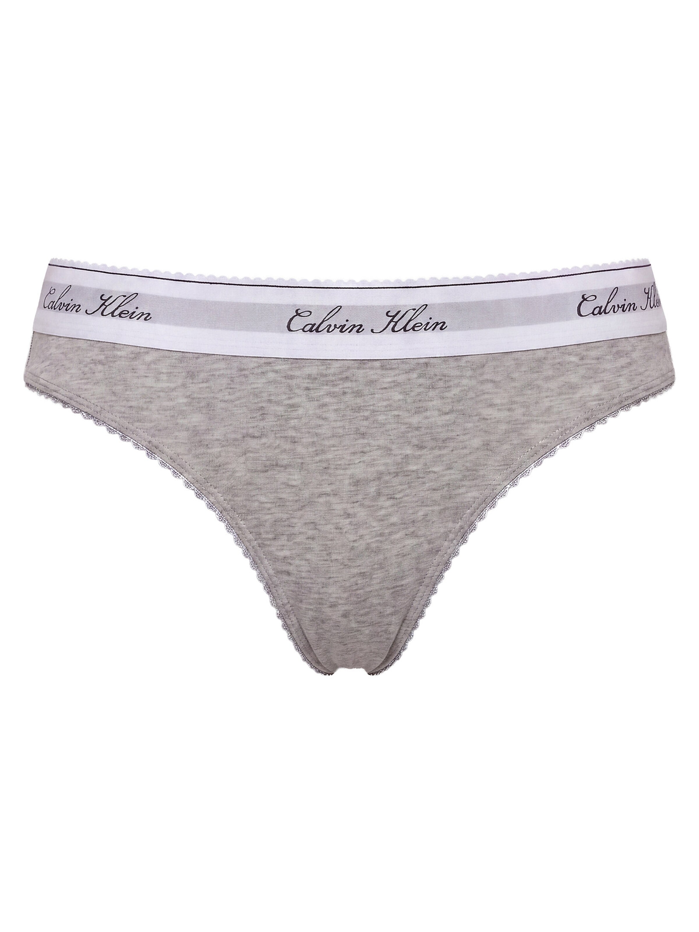 Calvin Klein String in Grijs: voorkant