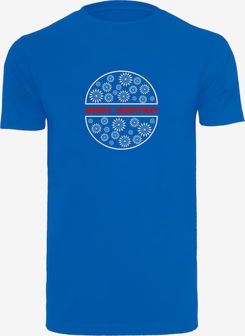 T-Shirt 'Merry Christmas' Merchcode en bleu : devant