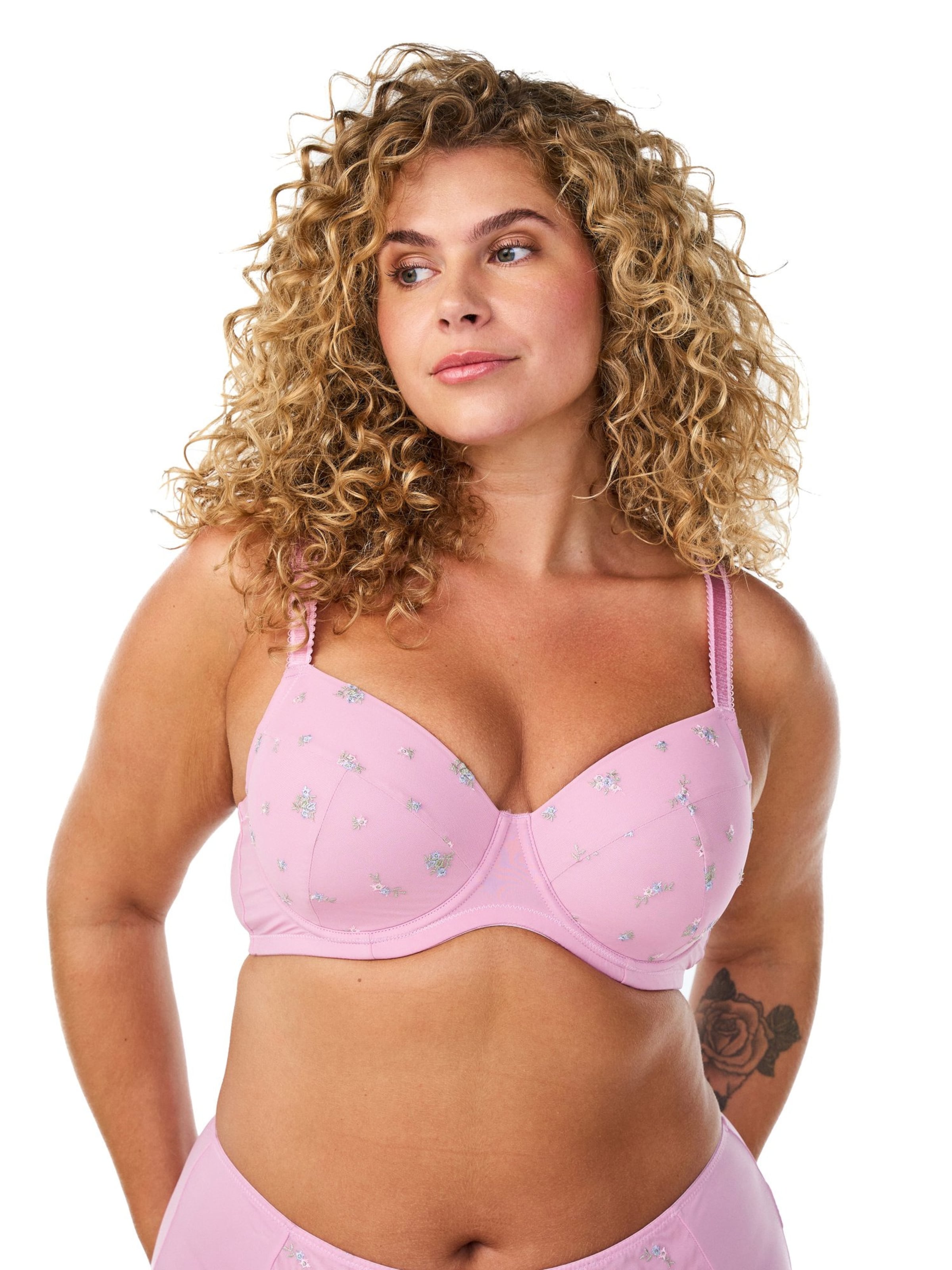 Devoted by Zizzi T-Shirt Nedrček 'Lesmee' | roza barva: sprednja stran