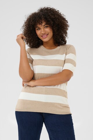 KAFFE CURVE Tröja 'KA Lizzy' i beige: framsida