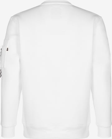ALPHA INDUSTRIES Sweatshirt 'Hot Wheels Flag' in White