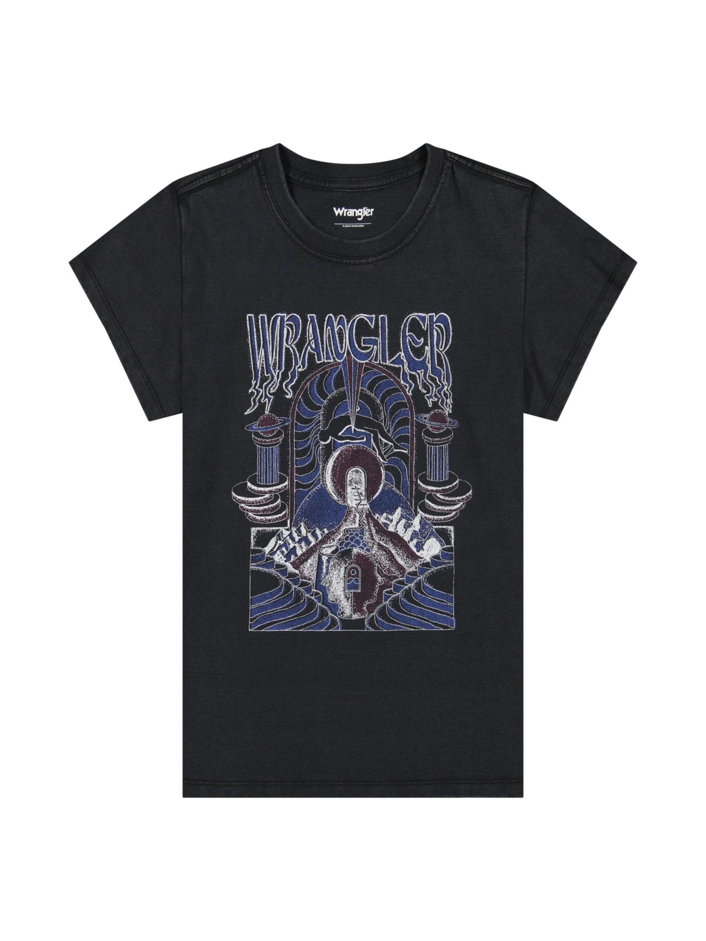 WRANGLER Shirt 'Shrunken Band' in Black: front