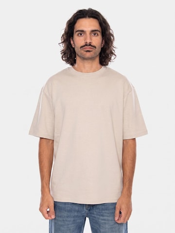 Only & Sons Shirt 'ONSCASPIAN AIRFLEX BOXY SS TEE NOOS SILVER LINING' in Beige: voorkant