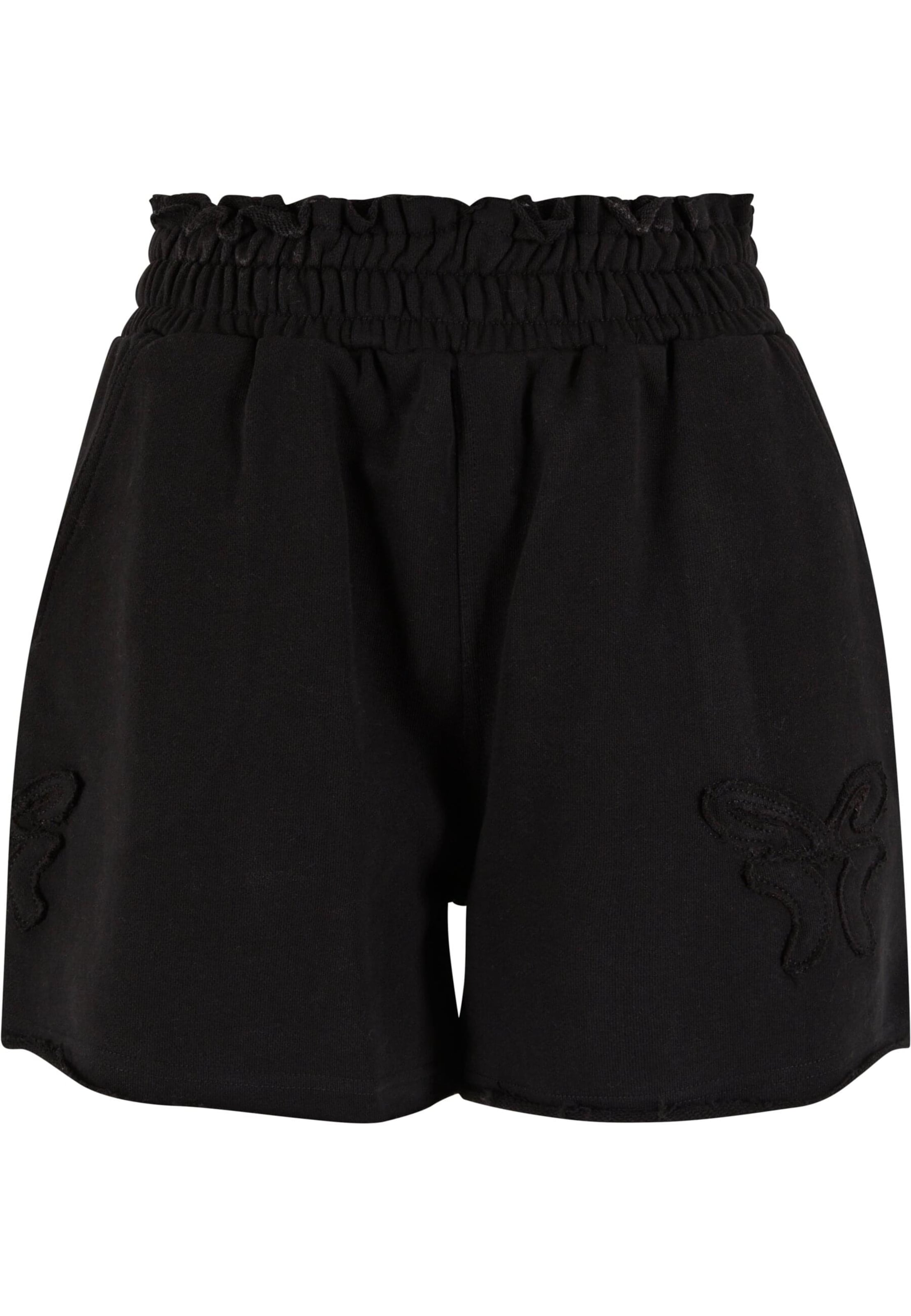 Felicious Loosefit Broek in Zwart: voorkant