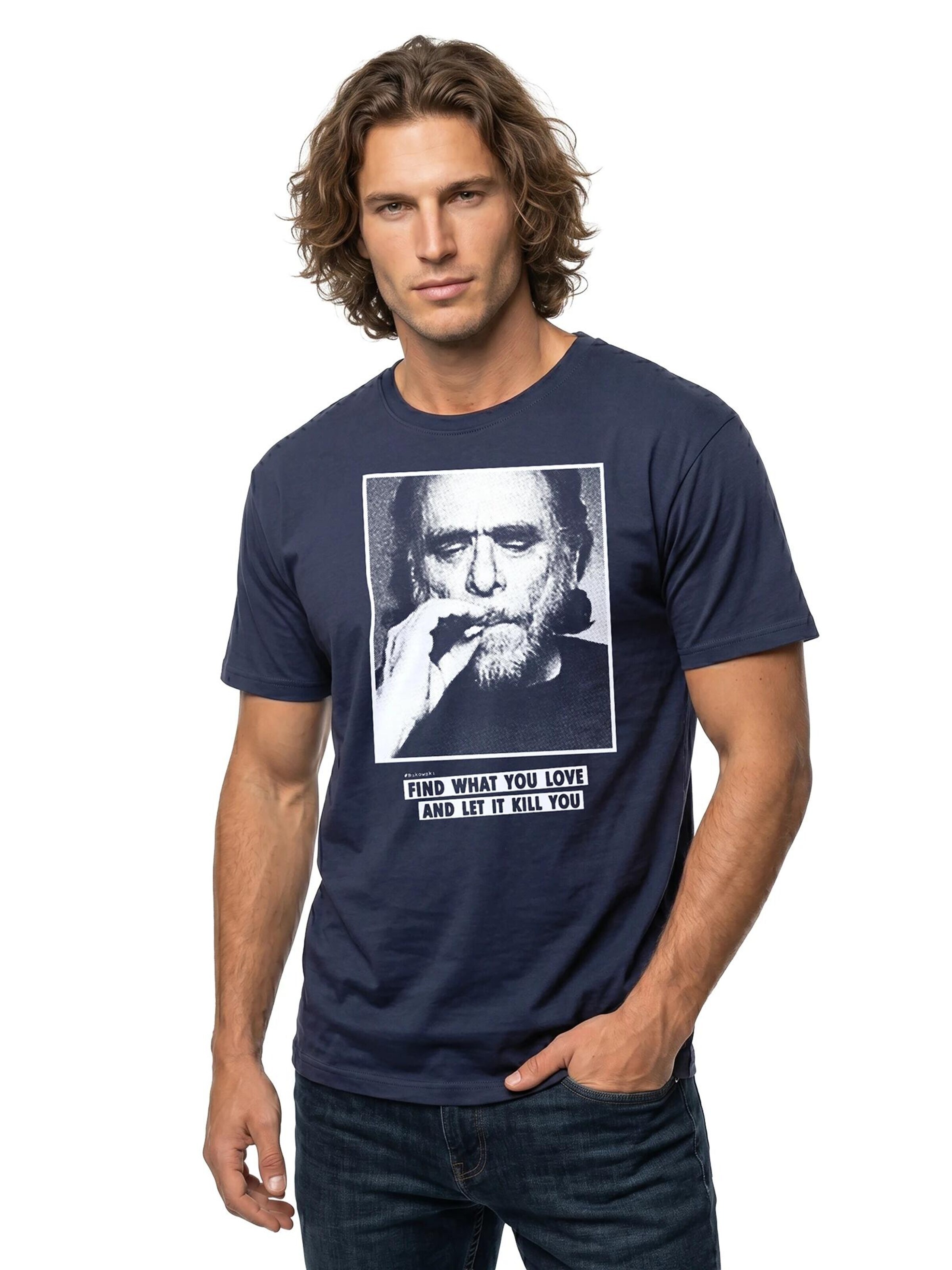 MAKAYA Shirt 'Find What You Love' in Blue
