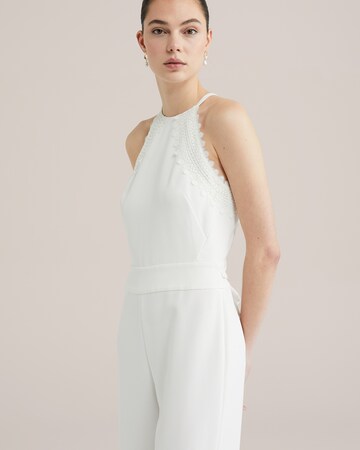 Tuta jumpsuit di WE Fashion in bianco