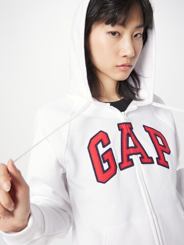 GAP Zip-Up Hoodie in White