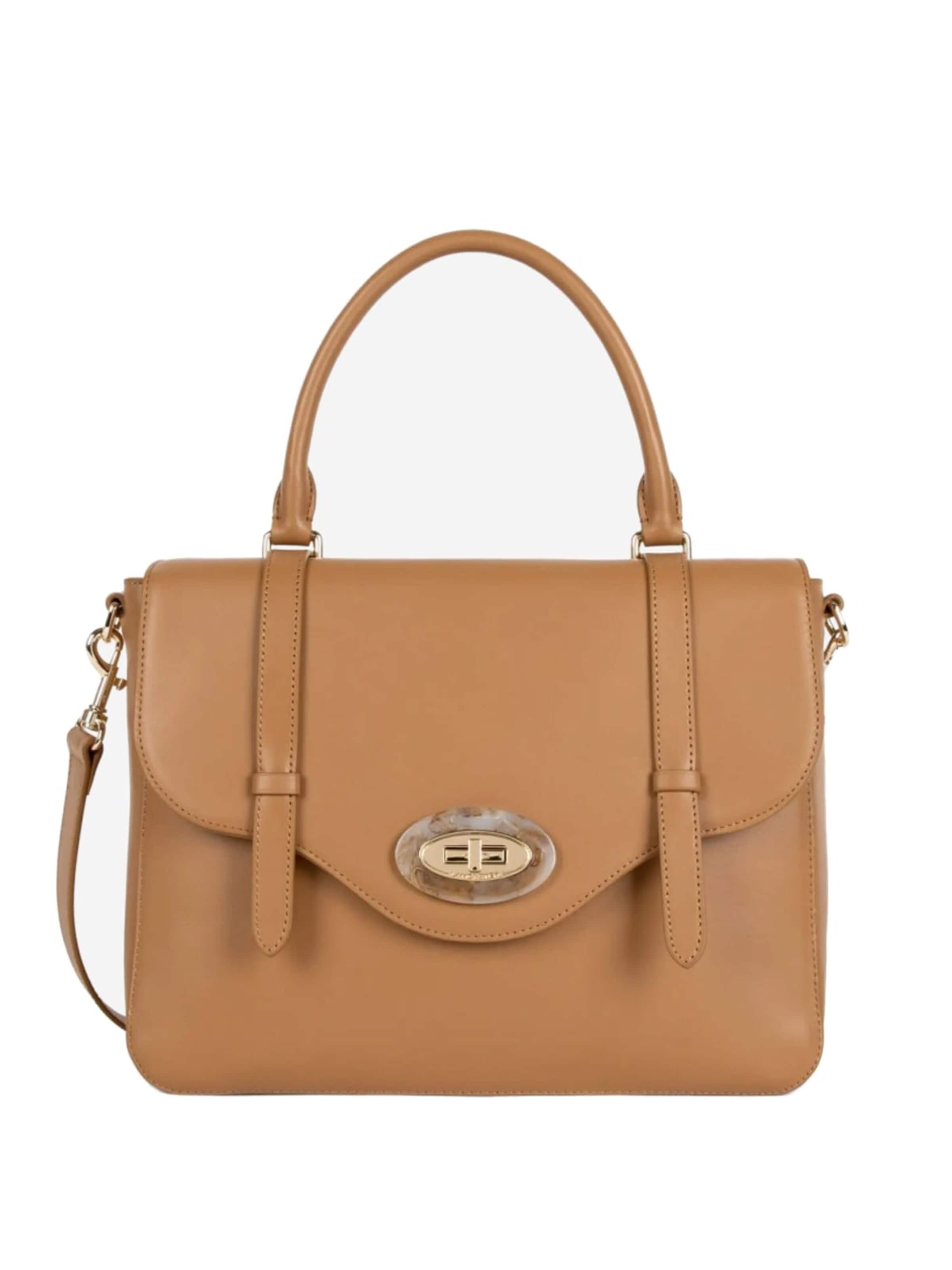 LANCASTER Paris Handbag 'Marble Touch' in Brown: front