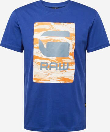 T-Shirt G-Star RAW en bleu : devant