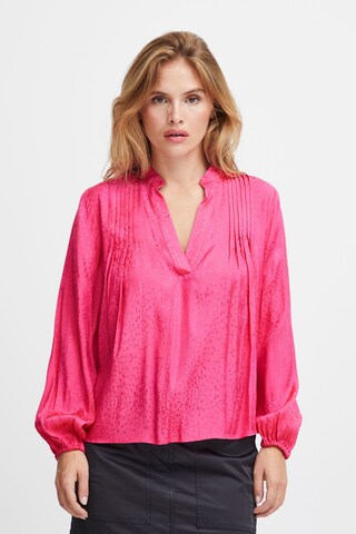 PULZ Jeans Blouse 'Pzaurora' in Roze: voorkant