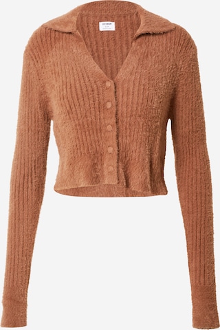 Cotton On Knit Cardigan in Brown: front