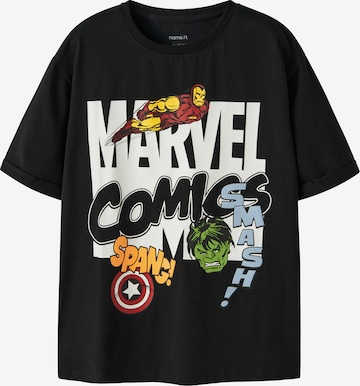 NAME IT Футболка 'NKMALFI MARVEL' в Черный: спереди