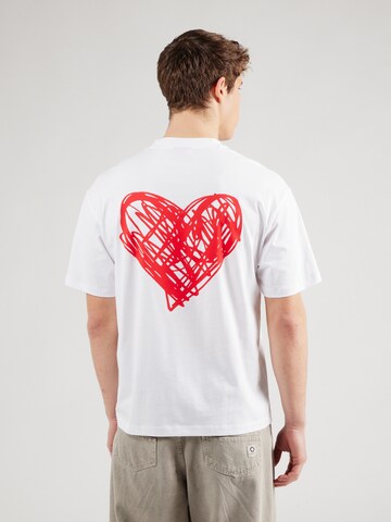 T-Shirt 'Dewdam' HUGO en blanc : devant