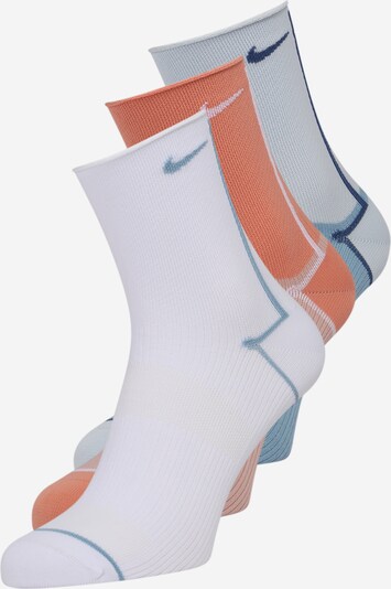 NIKE Sportske čarape u svijetloplava / tamno plava / narančasta / bijela, Pregled proizvoda