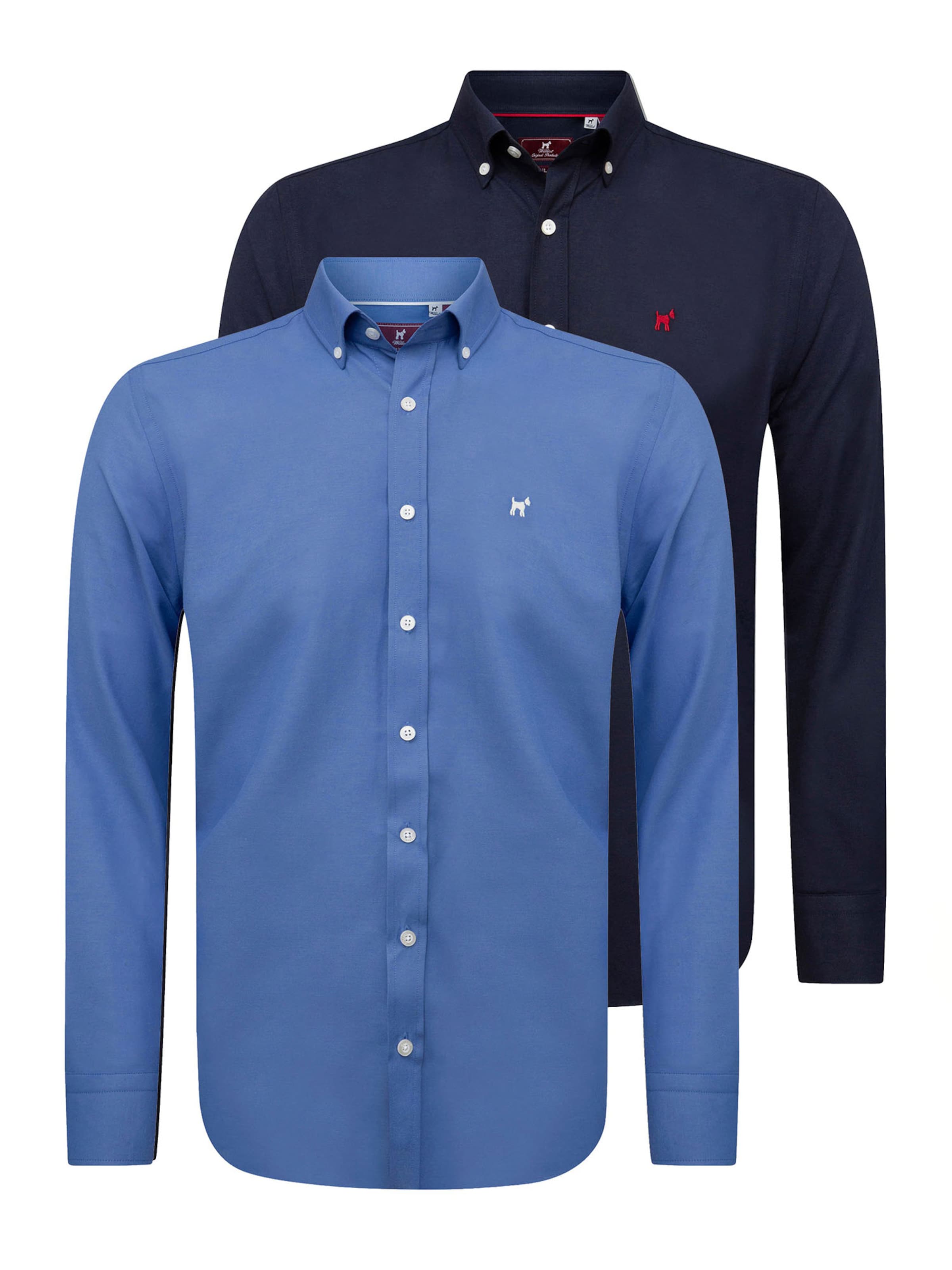 Slim fit Cămașă de la Williot pe albastru: față