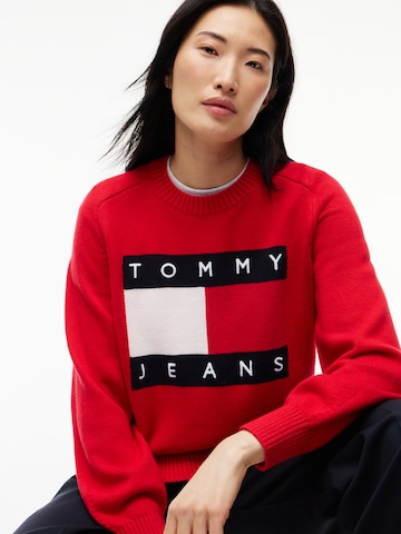 Tommy Jeans Pullover i rød