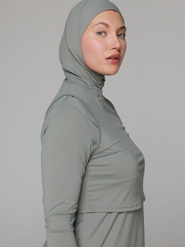SIYA Swimwear T-Shirt Badeanzug 'Hijab' in Grau
