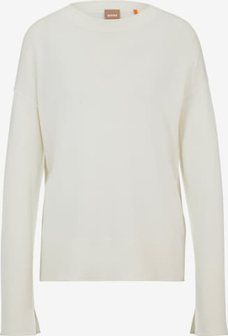 BOSS Orange Sweater ' C_Fannie ' in White: front