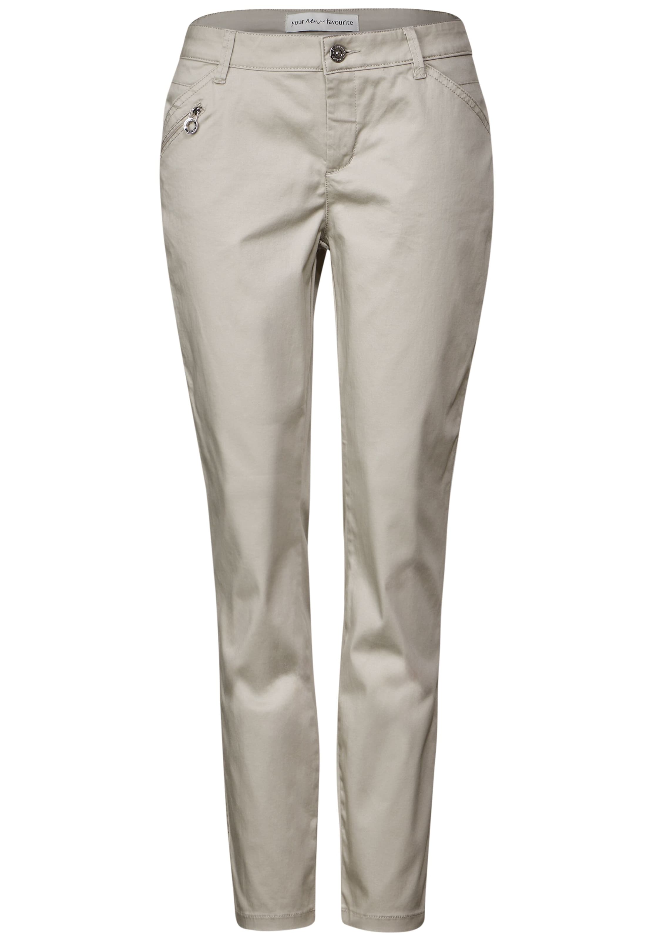 STREET ONE Slim fit Pants in Grey: front