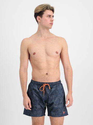 ALPHA INDUSTRIES Swimming shorts in Blue: front