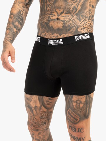 Boxers LONSDALE en noir : devant