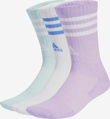 žalia ADIDAS PERFORMANCE Sportinės kojinės '3-Stripes Cushioned Crew 3 Pairs': priekis