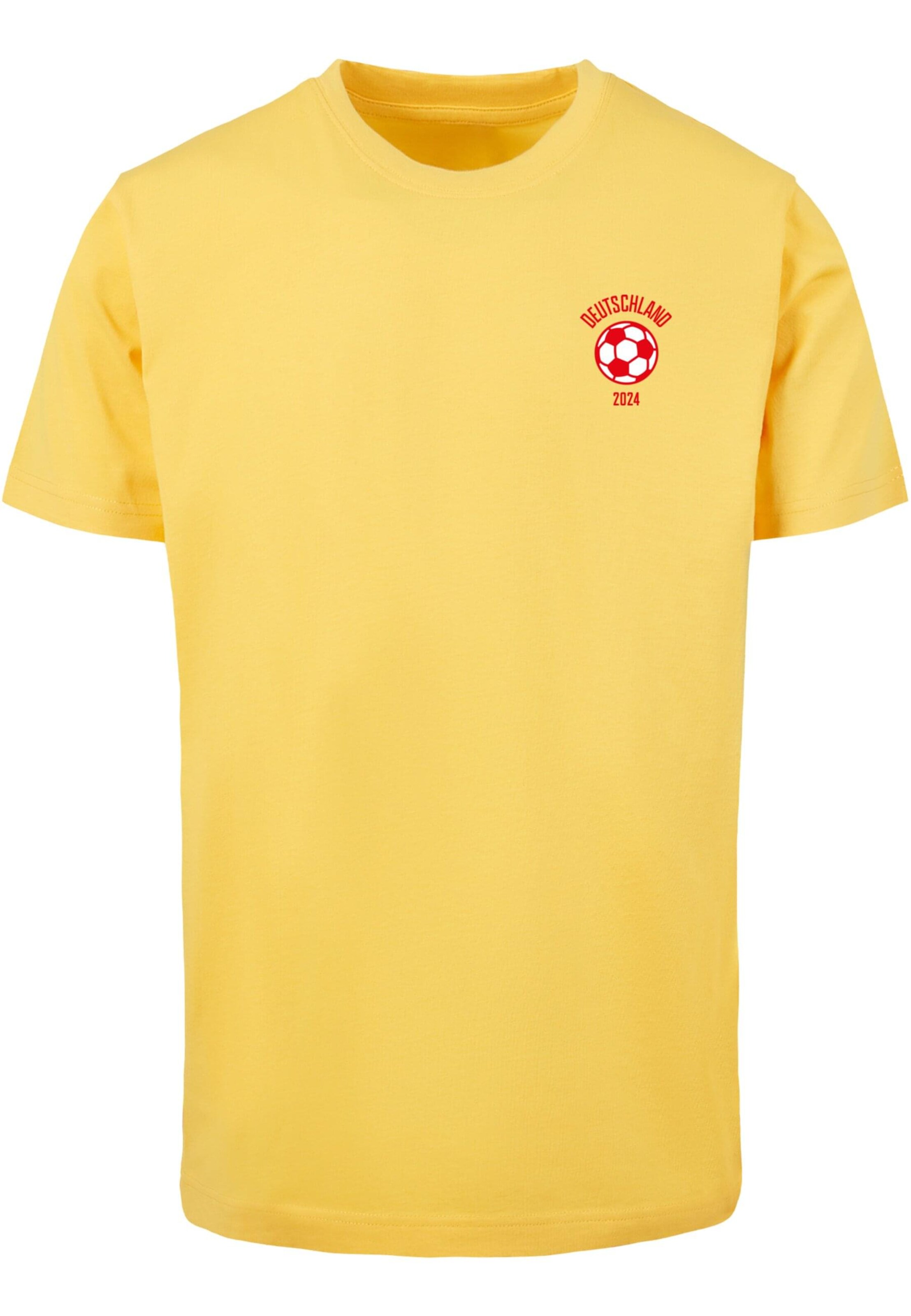 Mister Tee Shirt 'Football Bear' in Yellow: front