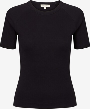 Esmé Studios Shirt 'ESBlossom SS O-neck Rib' in Zwart: voorkant
