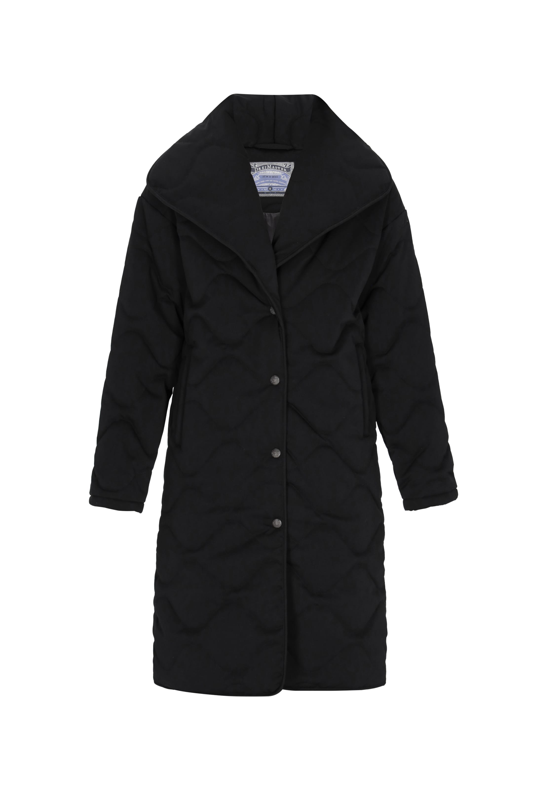 DreiMaster Vintage Between-seasons coat in Black: front