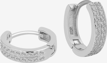 Akzent Earrings '"Ylva" aus 925 Sterlingsilber, rhodiniert, langlebig' in Silver: front