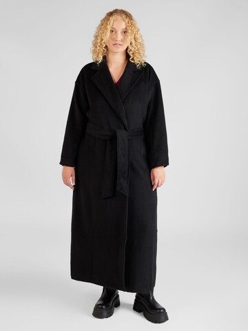 Manteau mi-saison 'CLARA' Object Curve en noir : devant