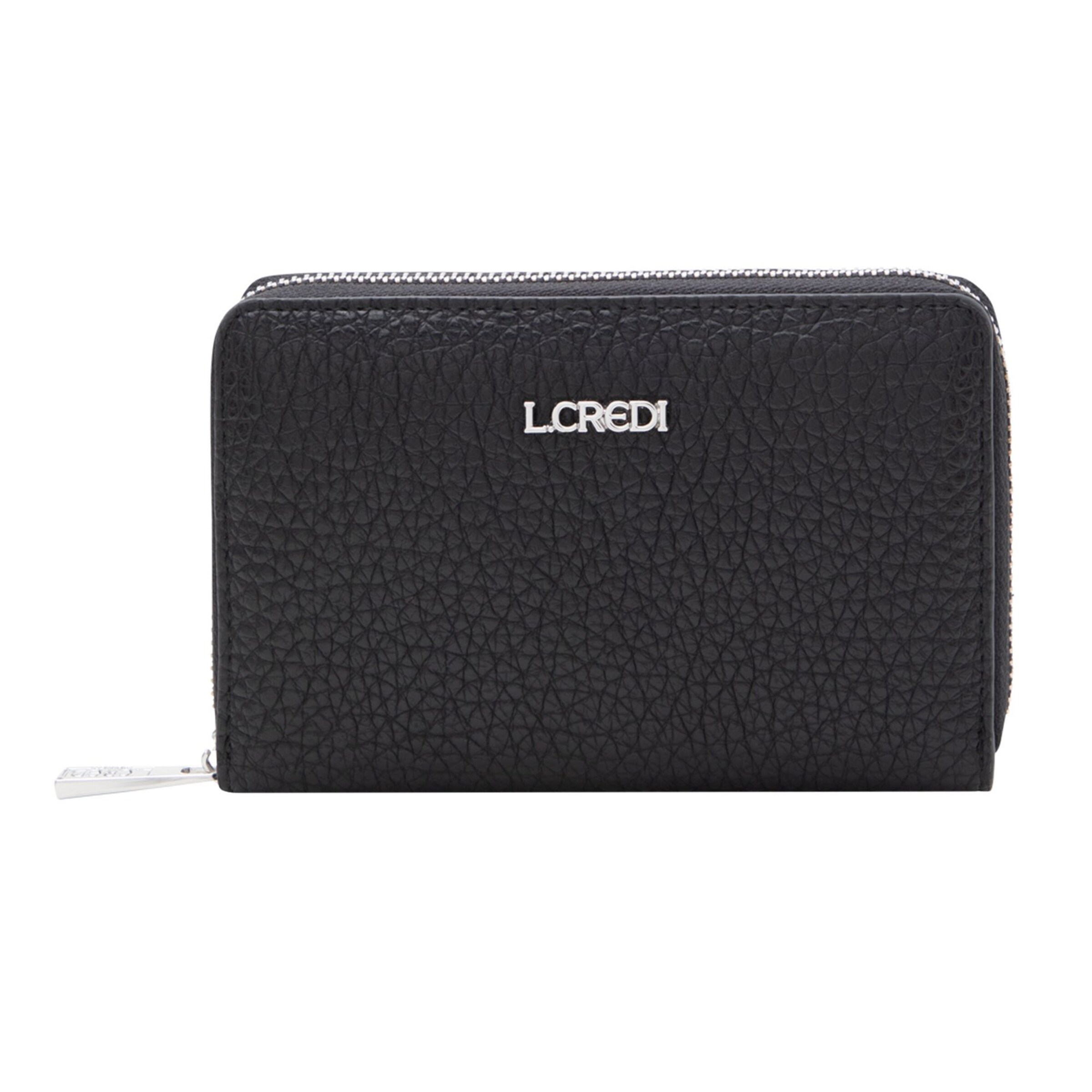 L.CREDI Wallet 'Pinella' in Black: front