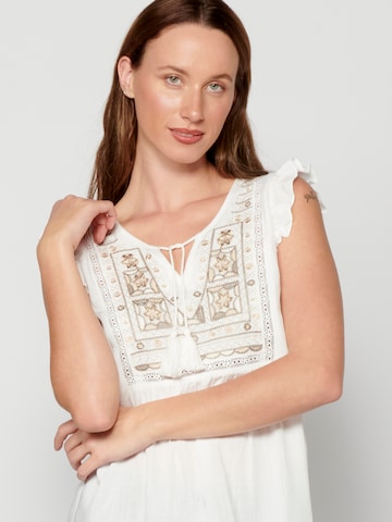 KOROSHI - Blusa en blanco