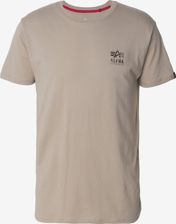 ALPHA INDUSTRIES Tričko - Béžová: predná strana