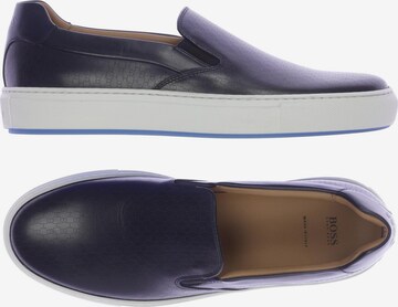 BOSS Black Flats & Loafers in 42 in Blue: front