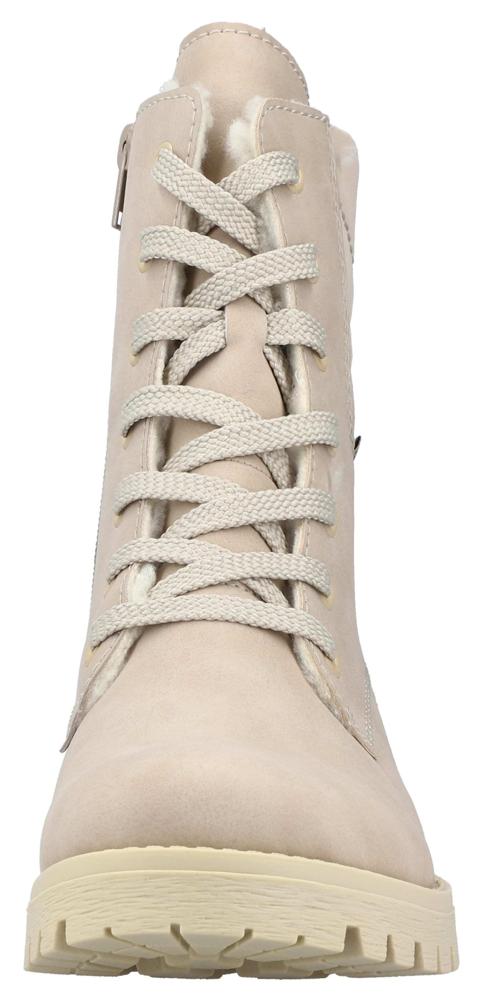 Bottines à lacets Rieker en beige