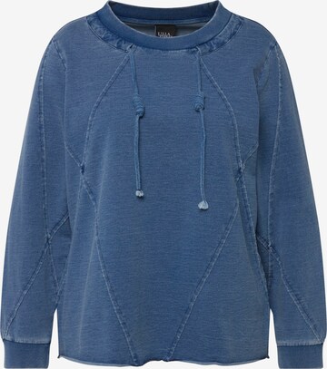 Ulla Popken Sweatshirt in Blauw: voorkant