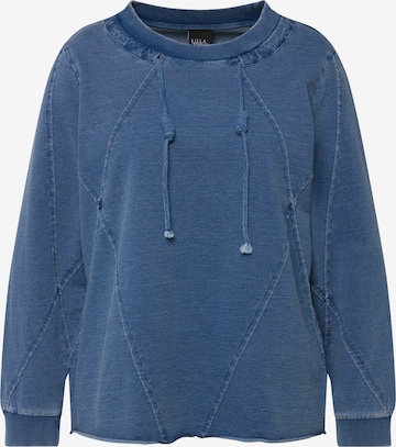 Ulla Popken Sweatshirt in Blauw: voorkant