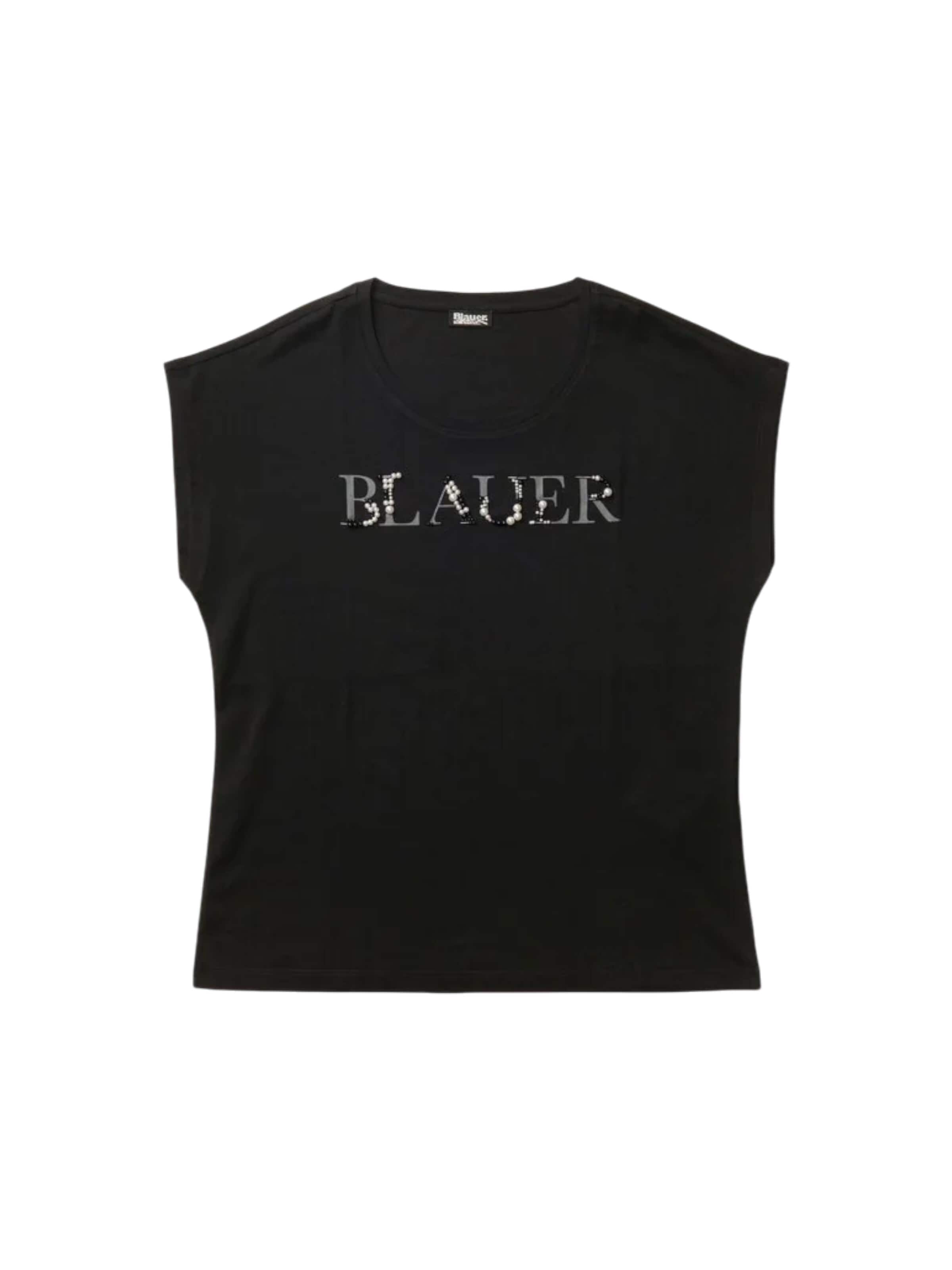 Maglietta di Blauer in nero: frontale