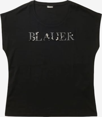 T-shirt Blauer en noir : devant